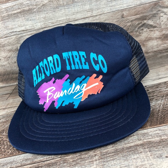 *Vintage Alford Tire Co Trucker Mesh Snapback Hat - Picture 3 of 6